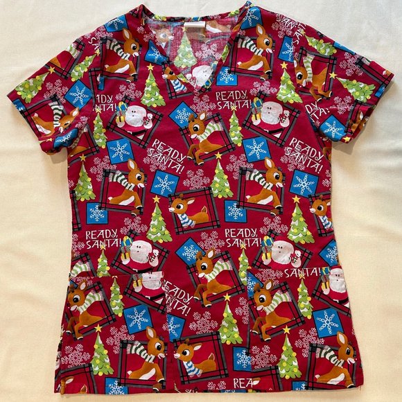 Christmas scrub top - Picture 1 of 3